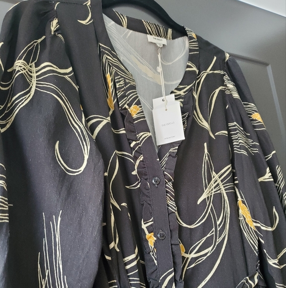 The ODELLS Sophia Maxi Dress Small Black and Tan - Picture 12 of 12